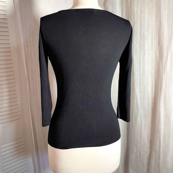 Ziani Couture | Women’s | Blouse | S | Boutique Black Sleek Gothic 3/4 Sleeve To - Picture 4 of 5